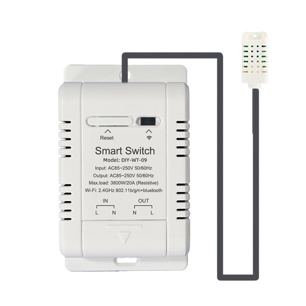 Smart WiFi Temperature & Humidity Switch, App Controlled with IFTTT, Alexa & Google Assistant Compatibility