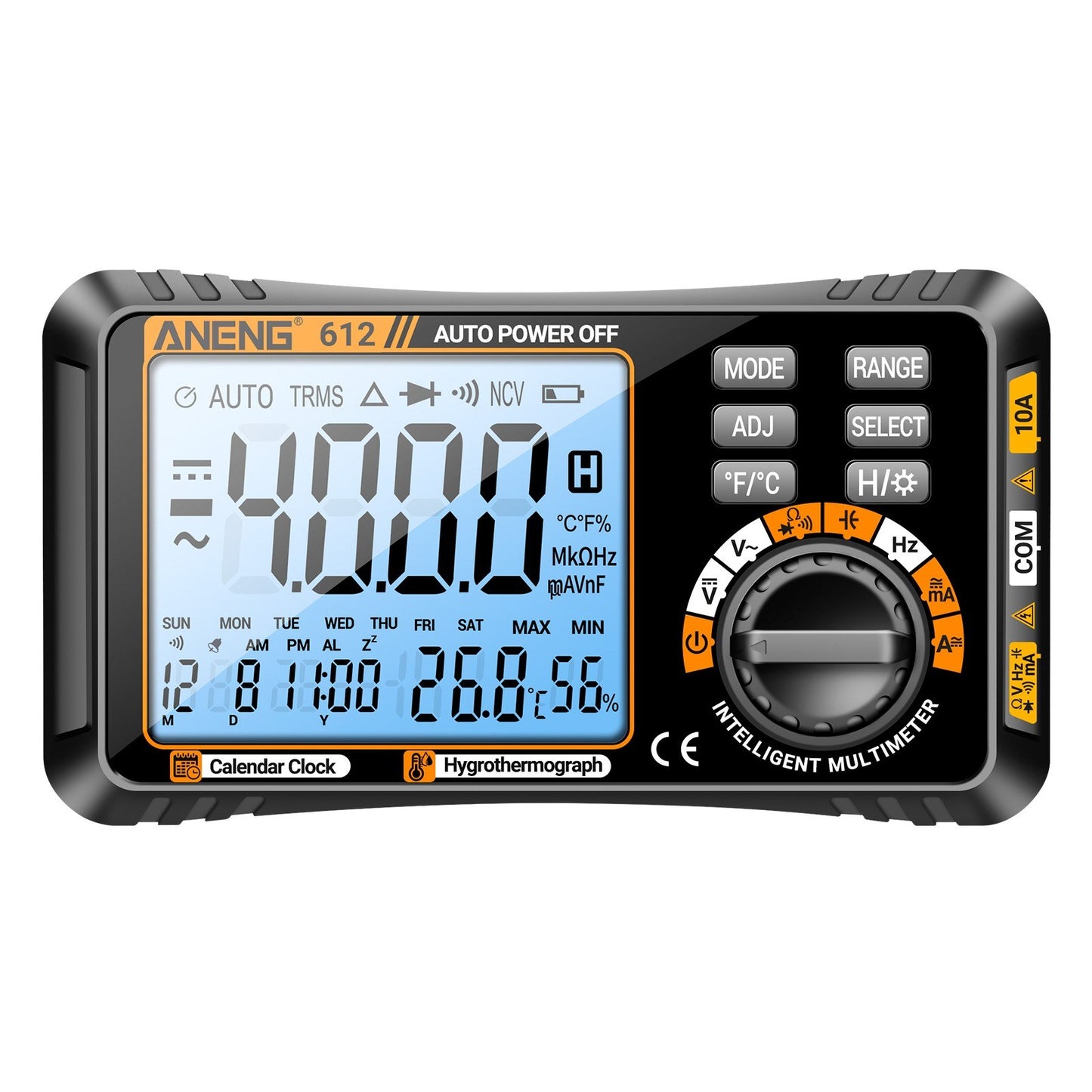 ANENG 612 Smart Digital Multimeter 3-in-1: Temperature, Humidity, Ammeter, Voltmeter - 4000 Count Professional Test Tools