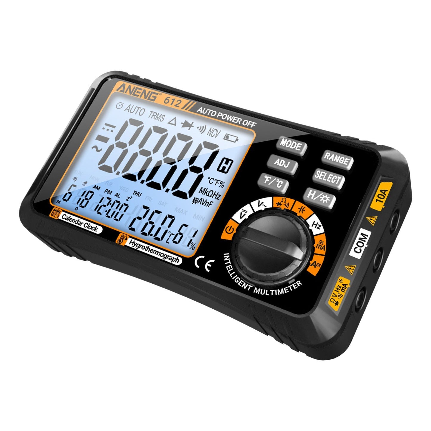 ANENG 612 Smart Digital Multimeter 3-in-1: Temperature, Humidity, Ammeter, Voltmeter - 4000 Count Professional Test Tools