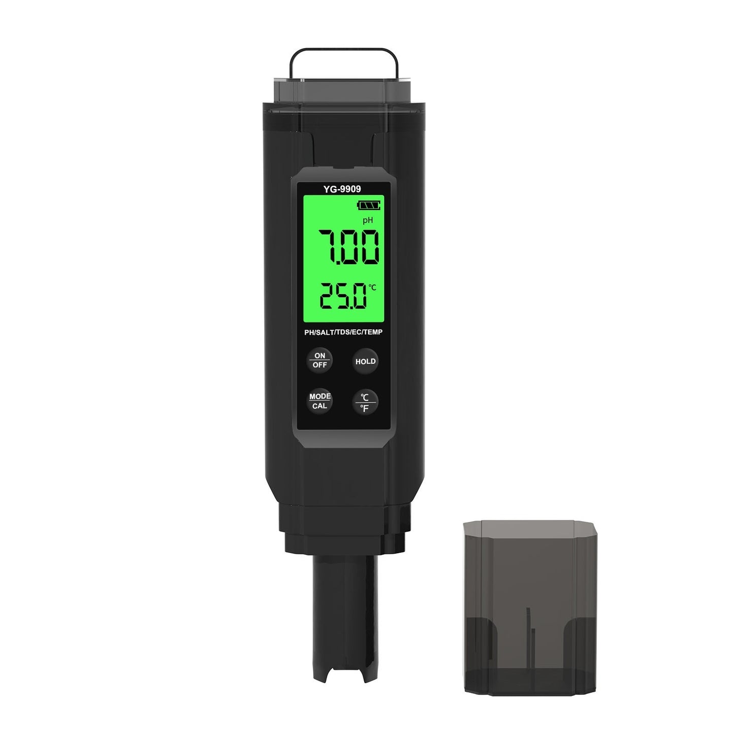5-in-1 Water Quality Tester: PH, SALT, TDS, EC & Temperature Meter for Aquariums, Drinking Water & Pools