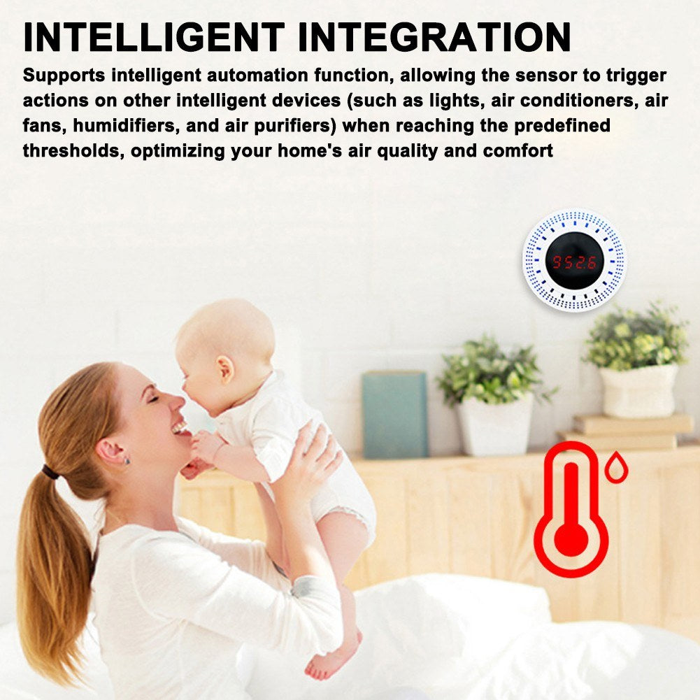 Tuya Smart WiFi Atmospheric Pressure, Temperature & Humidity Sensor for Home Automation