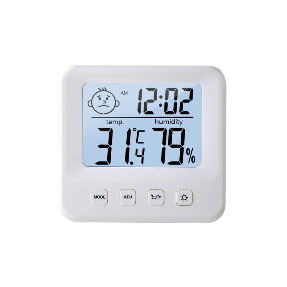 Digital Indoor Thermometer Hygrometer with LCD Temperature & Humidity Monitor, Time Display, Comfort Indicator, Alarm Clock, ℃/℉ Switching - Ideal for Home, Office, Baby Room, Greenhouse