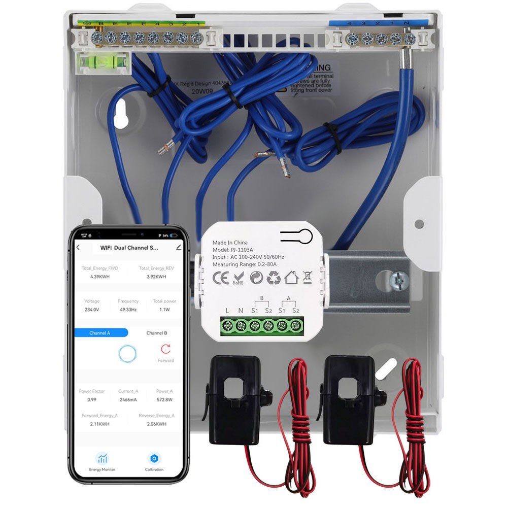 Smart WiFi Energy Switch with Real-time Power Monitoring & App Control - Tuya 2CT