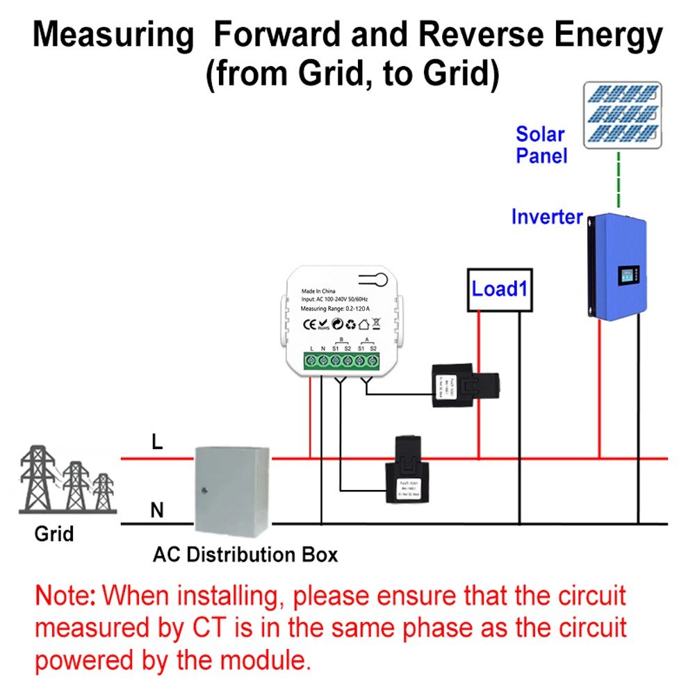 Tuya WiFi Smart Energy Switch with App Control – Real-time Power Monitoring & Custom Settings