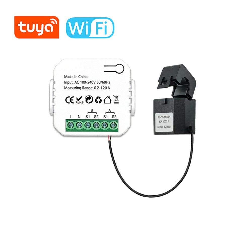 Tuya WiFi Smart Energy Switch with App Control – Real-time Power Monitoring & Custom Settings
