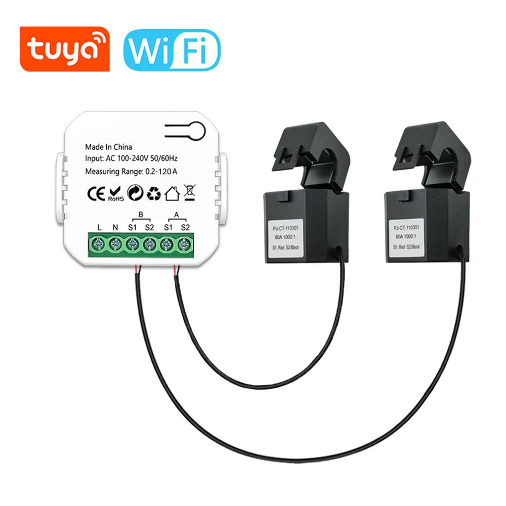 Tuya WiFi Smart Energy Switch with App Control – Real-time Power Monitoring & Custom Settings