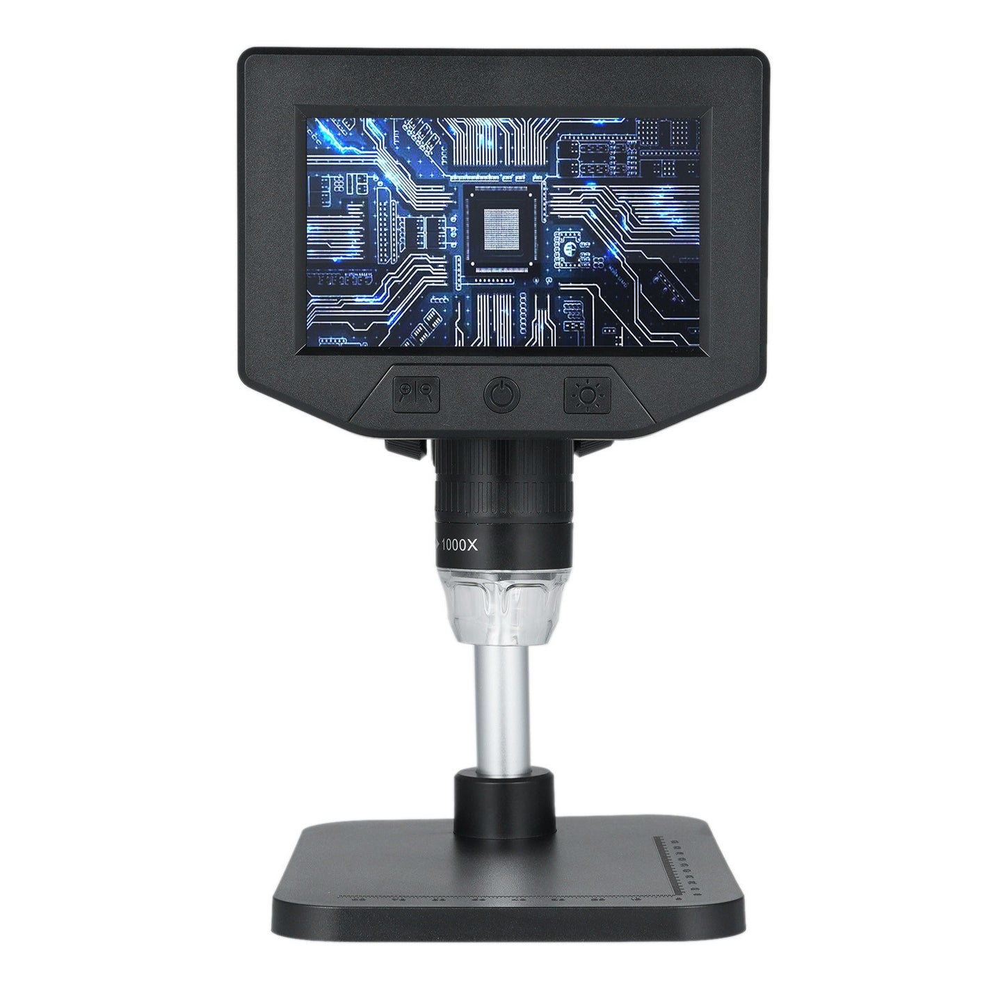 1080P 4.3-Inch HD Digital Microscope Camera, 1X-1000X Portable for PCB Electronics Repair with 8 LED Lights