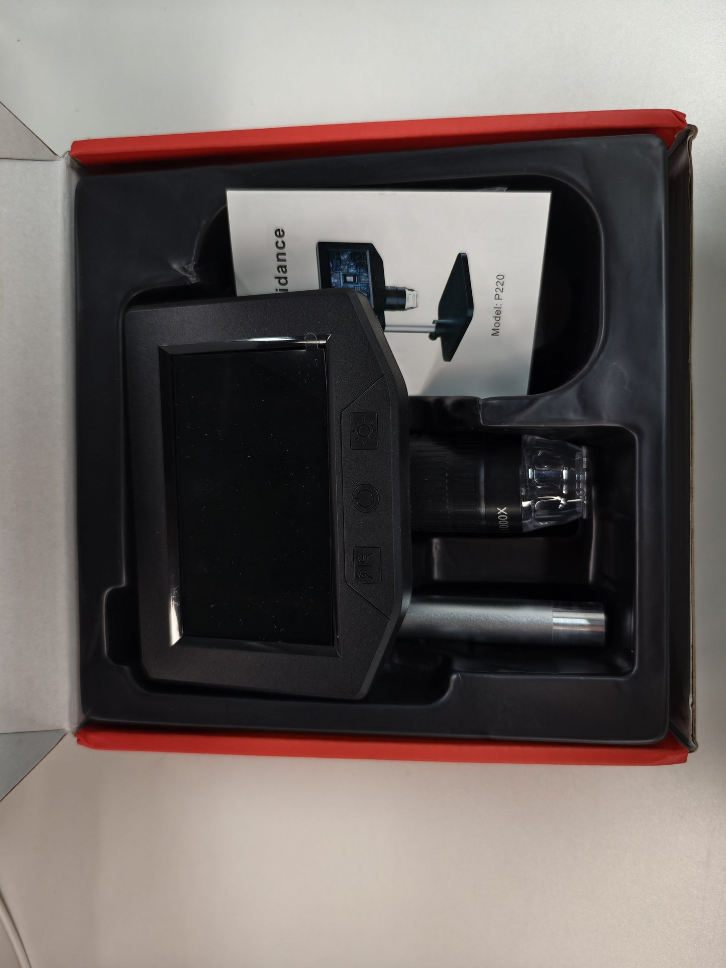 1080P 4.3-Inch HD Digital Microscope Camera, 1X-1000X Portable for PCB Electronics Repair with 8 LED Lights