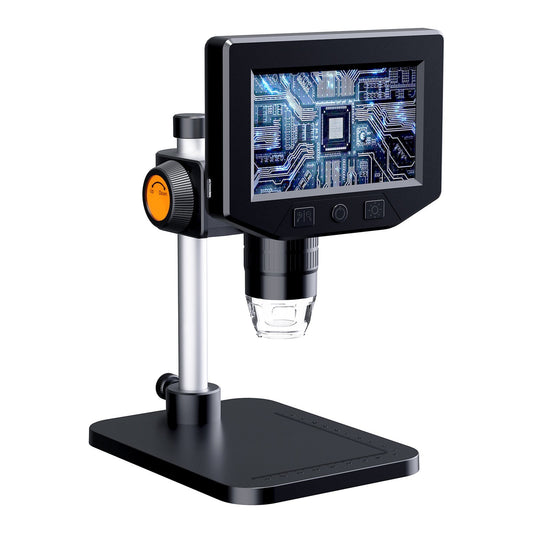 1080P 4.3-Inch HD Digital Microscope Camera, 1X-1000X Portable for PCB Electronics Repair with 8 LED Lights