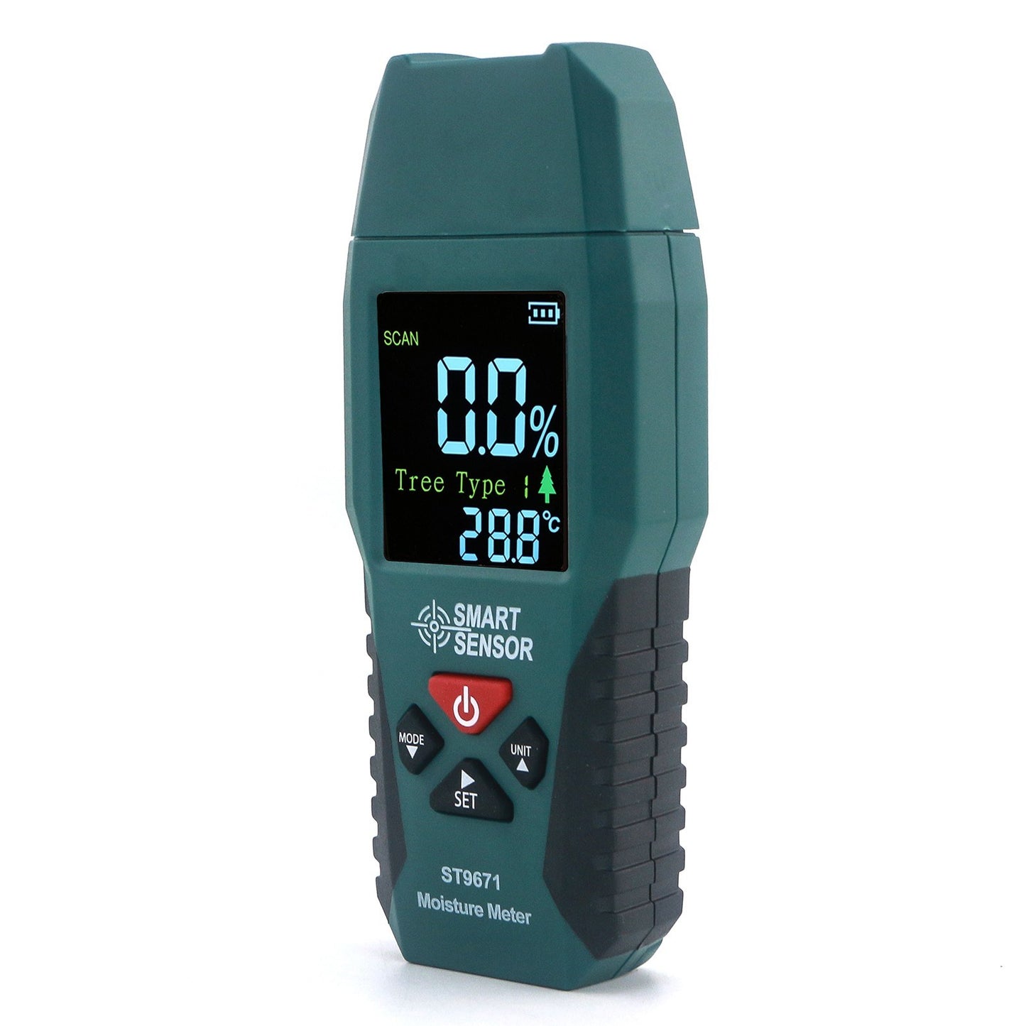 Pocket-Size SMART SENSOR Wood Moisture Meter with LCD Display - Pin Type Humidity Detector for Wood, Bamboo, Paper, Herbs, 4 Modes