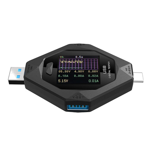 Multi-Function USB-C Digital Power Meter for Voltage, Current, & Charging Detection on Type-C and USB Devices