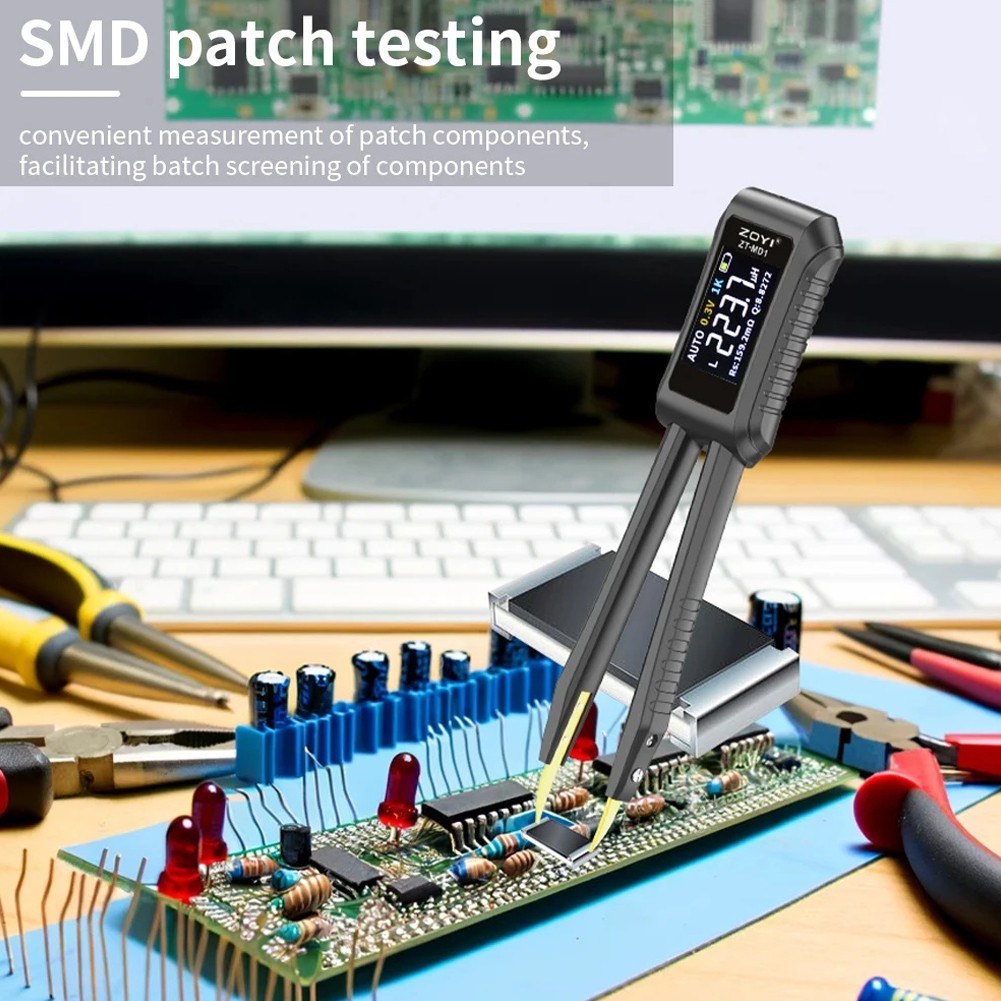 Digital Tweezers Multimeter for Electronic Component Testing