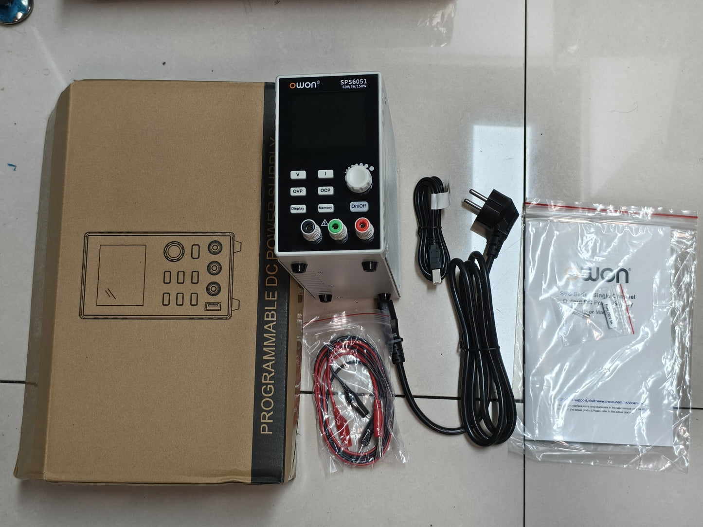 OWON SPS6051 Programmable Linear DC Power Supply with Silent Fanless Design & 2.8 TFT LCD