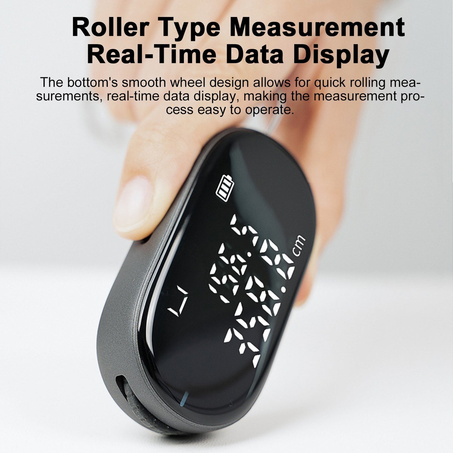 Smart Digital Tape Measure 328-ft: Rechargeable Electronic Measuring Tool with Large LCD & Unit Switching for Complex Shapes & Body Diameter