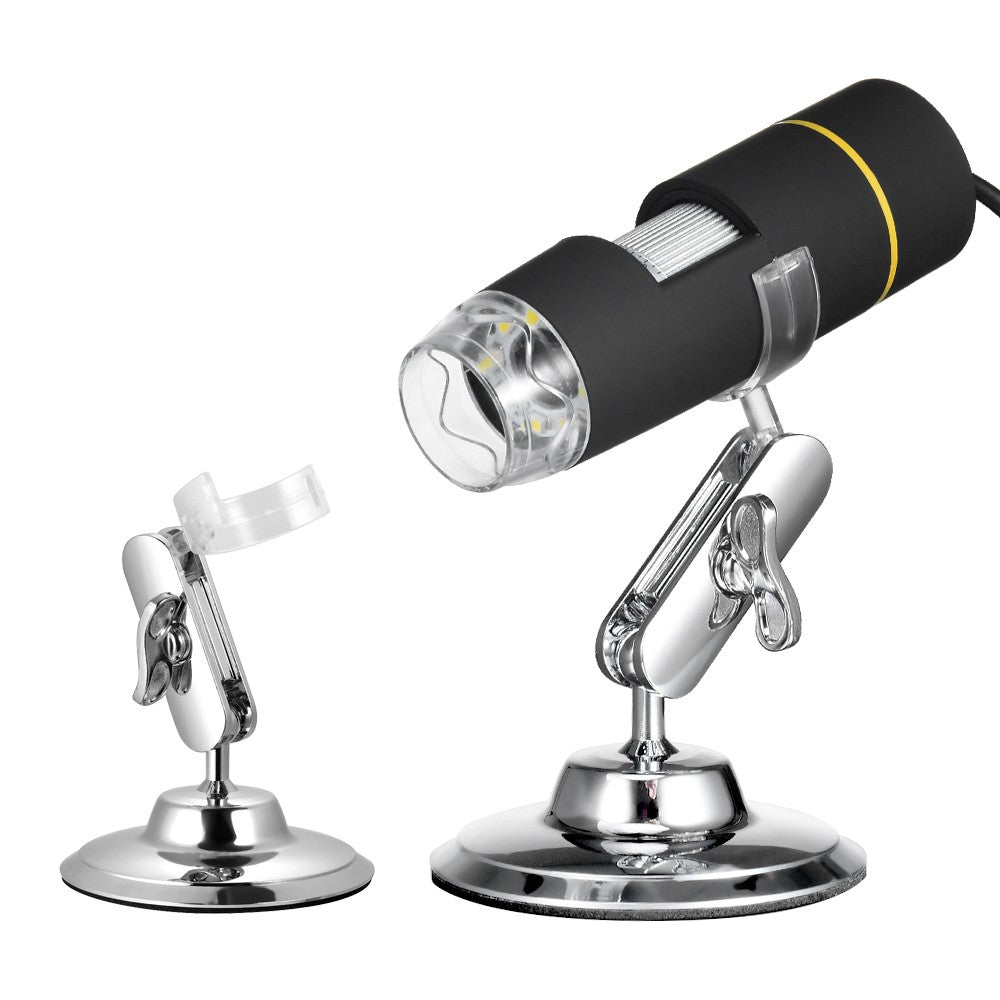 USB Digital Microscope, 1000X Magnification, OTG Endoscope, 8-LED Light with Stand