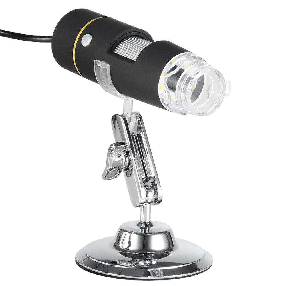 USB Digital Microscope, 1000X Magnification, OTG Endoscope, 8-LED Light with Stand