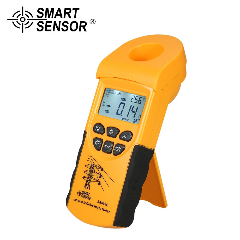 SMART SENSOR Ultrasonic Cable Height Meter: Handheld Digital LCD Tester for Overhead Cables 3-23m