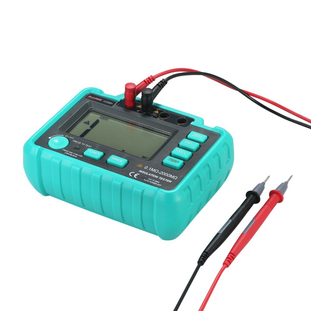 WinsPEAK VC60B+ LCD Digital Megohmmeter 250V/500V/1000V Insulation Resistance Tester