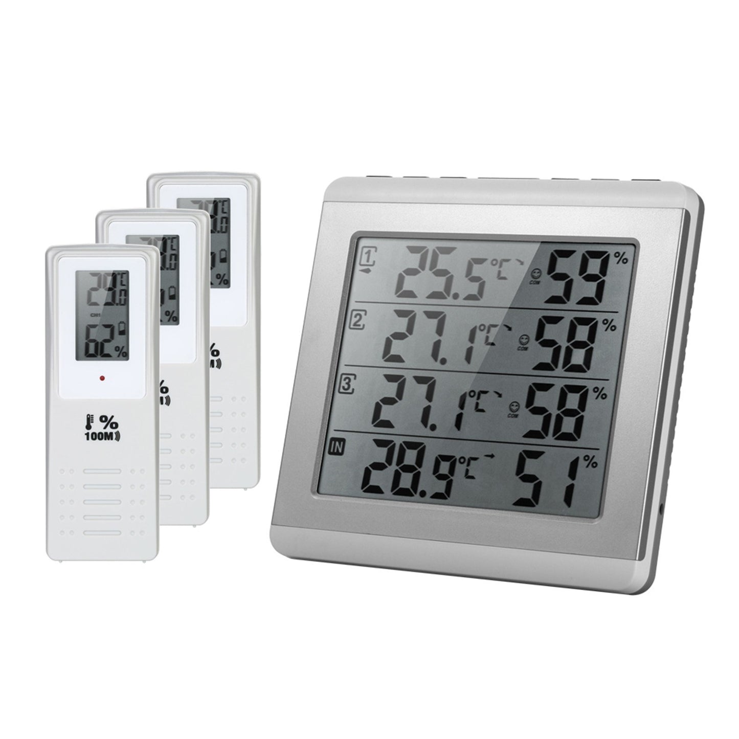 Wireless Digital LCD Thermometer Hygrometer for Indoor/Outdoor Use