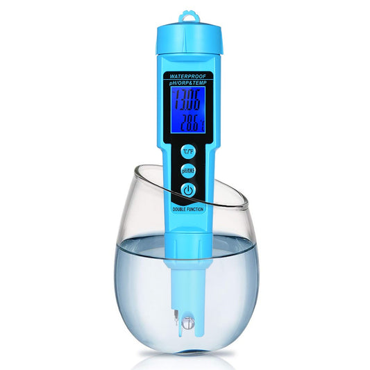 3-in-1 Digital Water Quality Meter: pH, ORP, Temp Detector with LCD Display