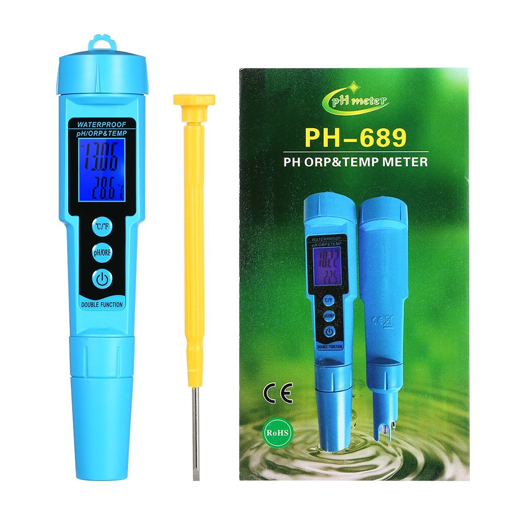 3-in-1 Digital Water Quality Meter: pH, ORP, Temp Detector with LCD Display