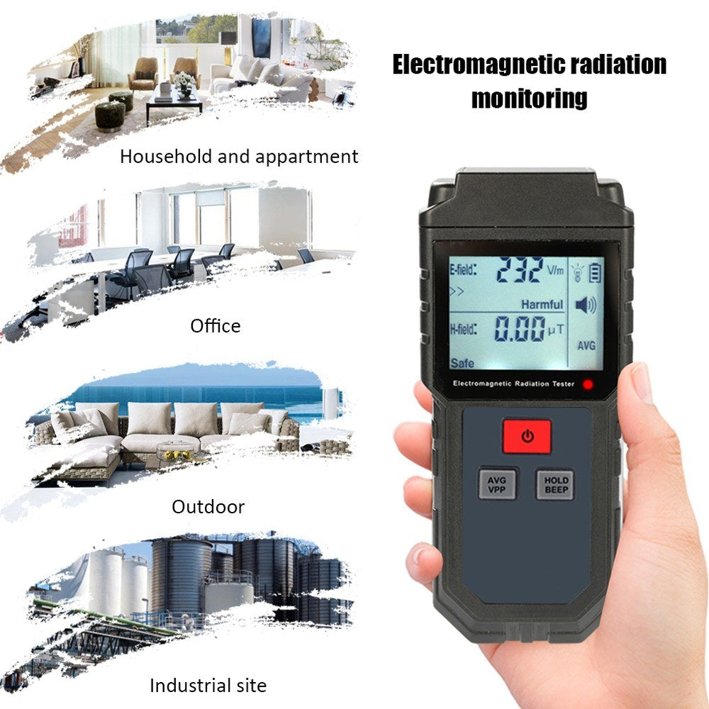 KKmoon Handheld Digital EMF Tester with Sound & Light Alarm