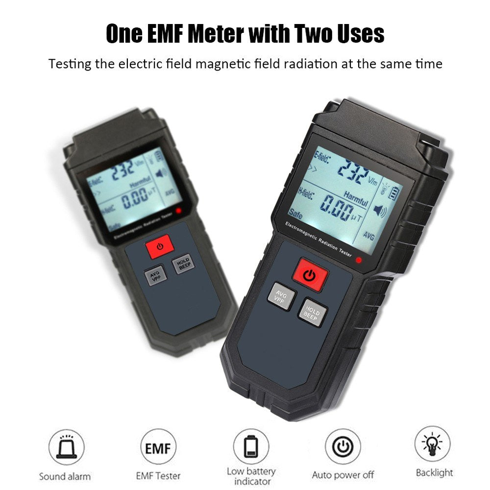 KKmoon Handheld Digital EMF Tester with Sound & Light Alarm