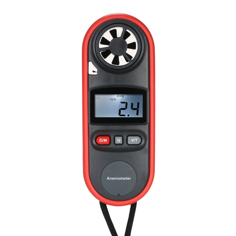 Handheld Mini Digital Anemometer with Beaufort Scale, IP67 Thermometer, Backlit LCD, Max/AVG Mode, Pocket Wind Speed & Temperature Meter