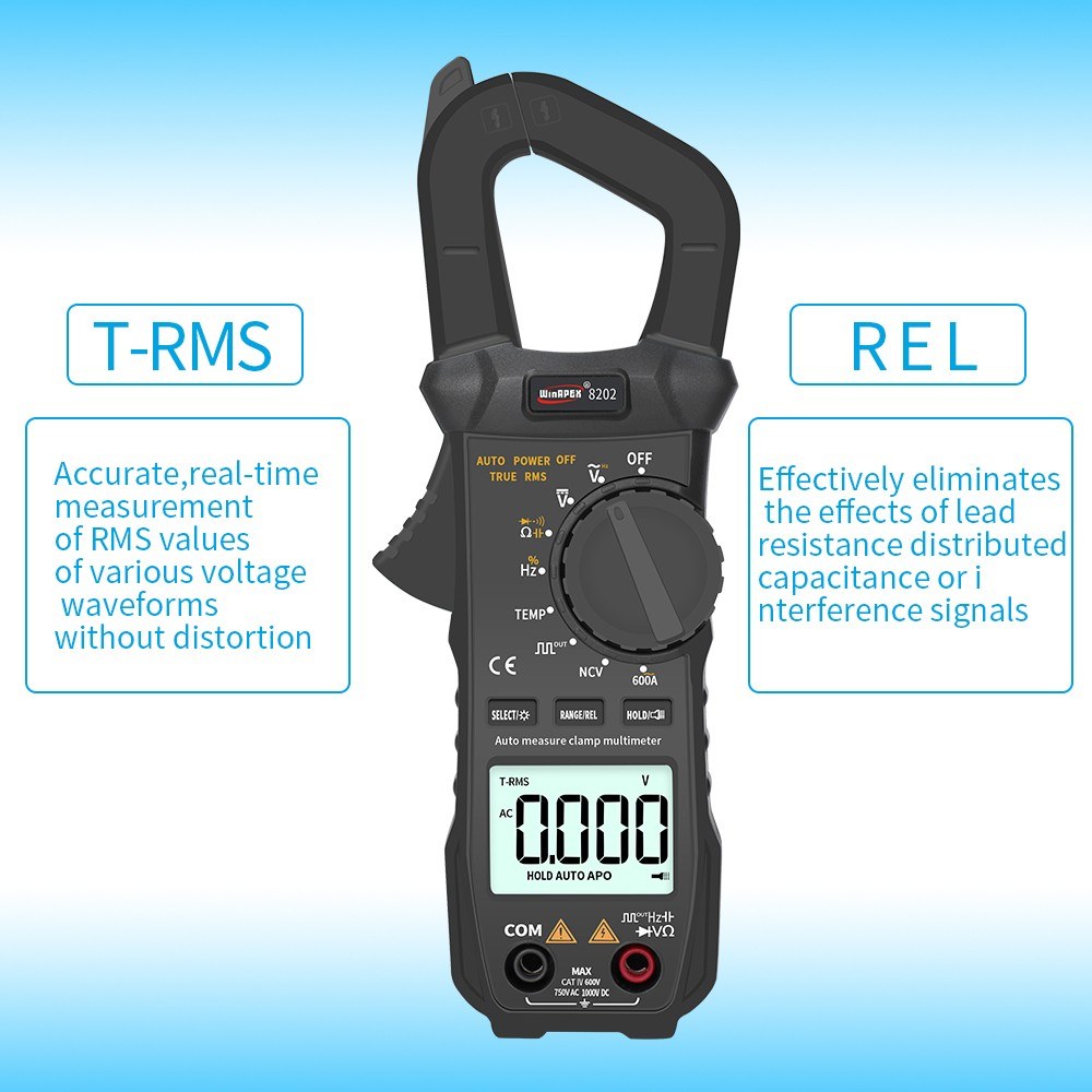 WinAPEX 6000 Counts True RMS Digital Clamp Multimeter with Square Wave Output