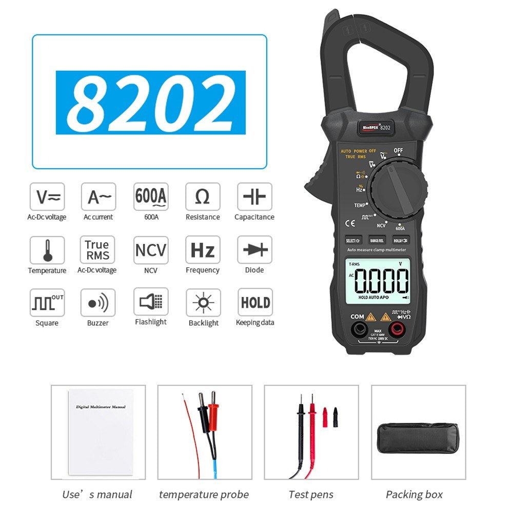 WinAPEX 6000 Counts True RMS Digital Clamp Multimeter with Square Wave Output