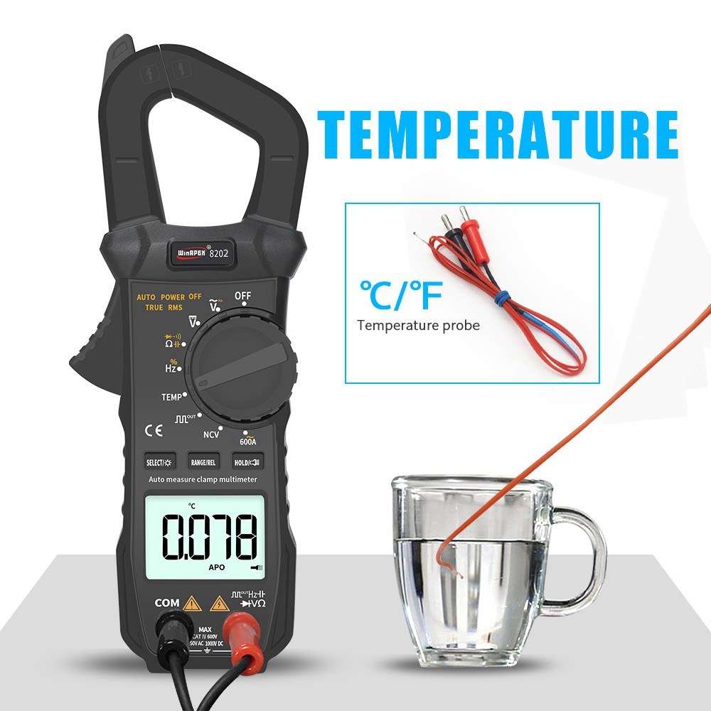 WinAPEX 6000 Counts True RMS Digital Clamp Multimeter with Square Wave Output