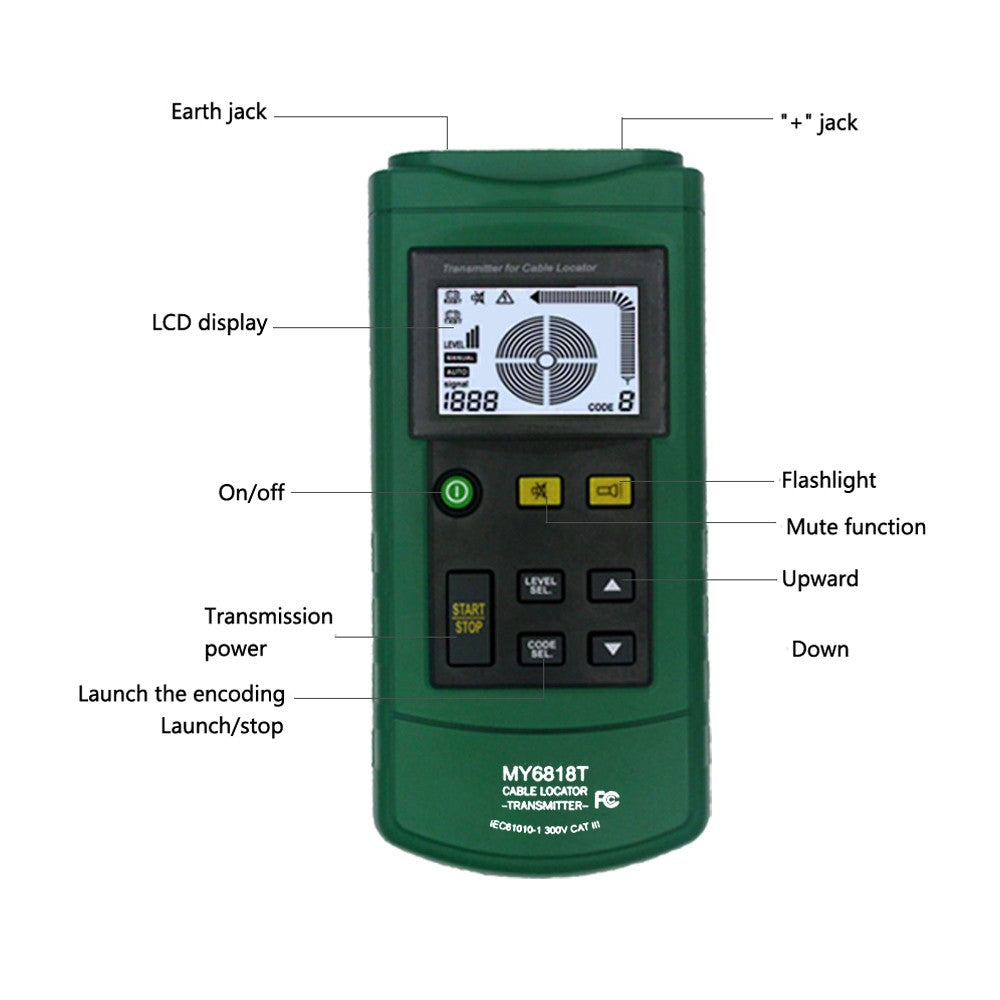 MY6818 Professional 12-400V AC/DC Cable Tester & Circuit Fault Detector