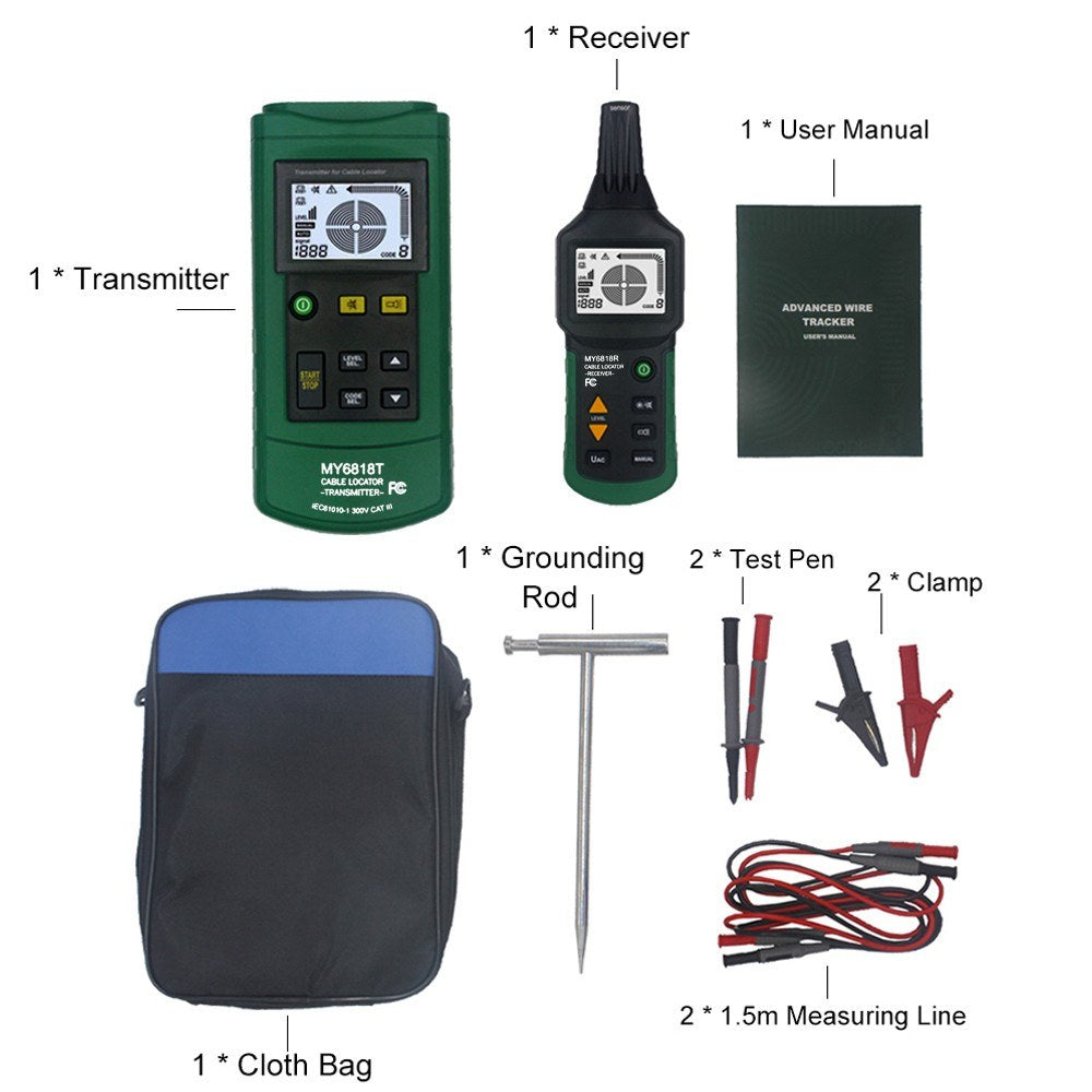 MY6818 Professional 12-400V AC/DC Cable Tester & Circuit Fault Detector