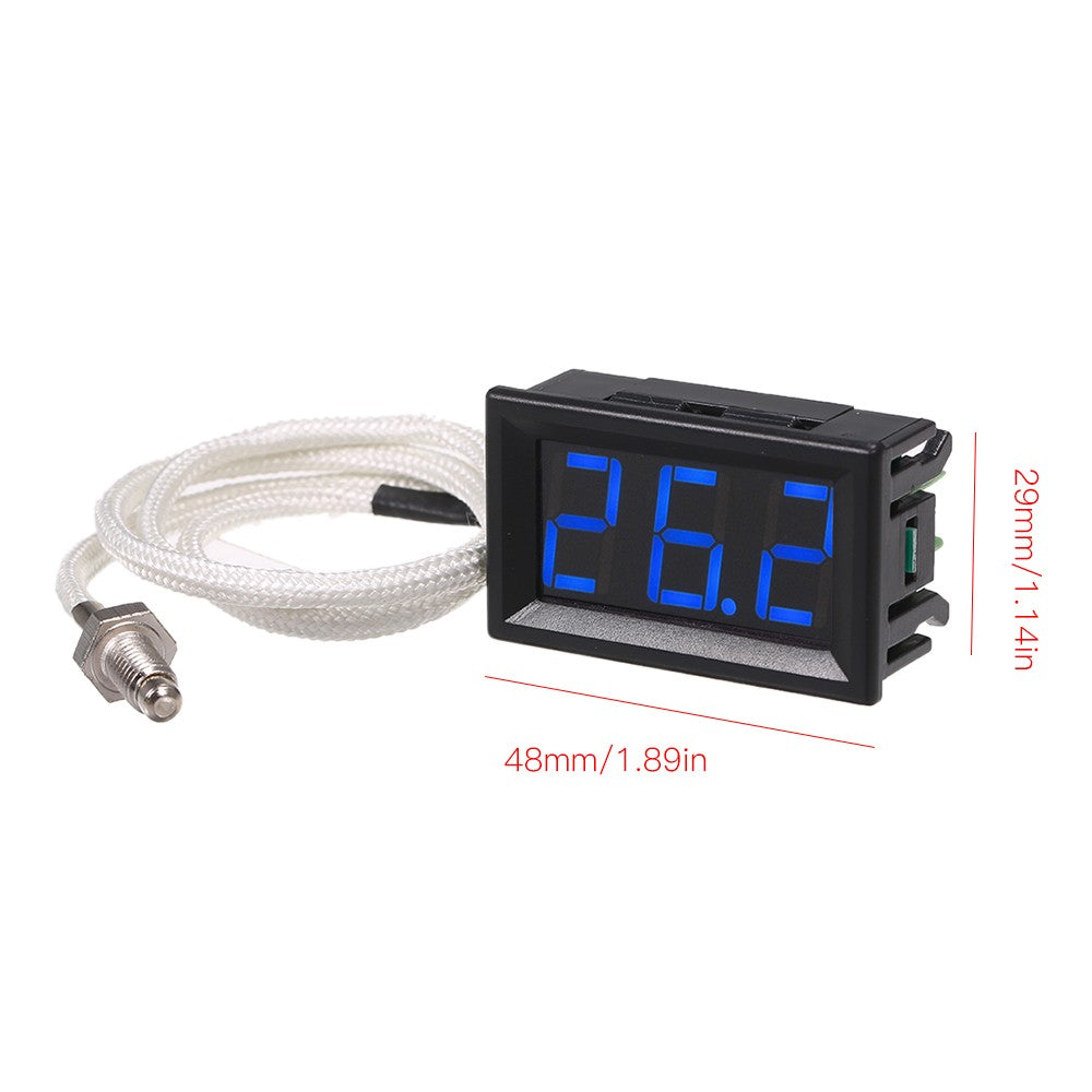 Industrial Digital Thermometer XH-B310, 12V, K-type M6 Thermocouple, -30~800℃, High Accuracy, LED Display