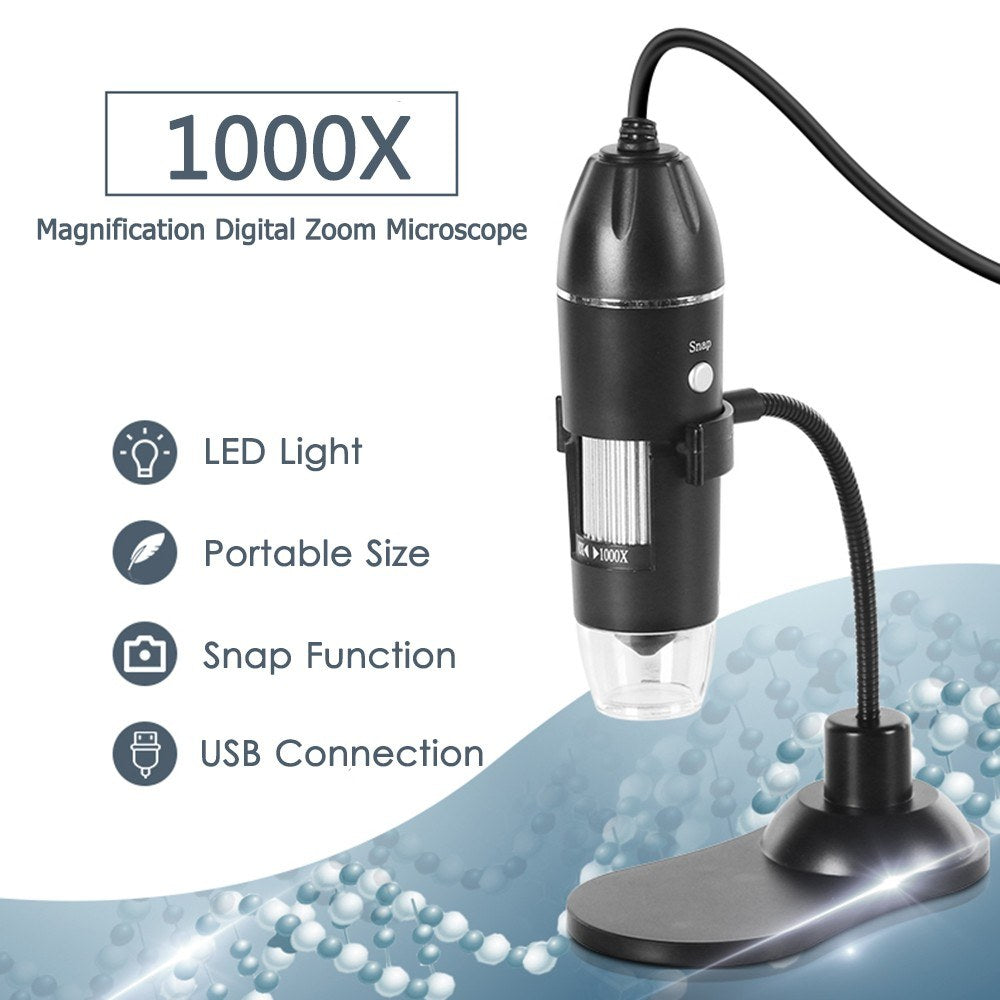 USB Digital Microscope - Handheld & Desktop Magnifier with Zoom