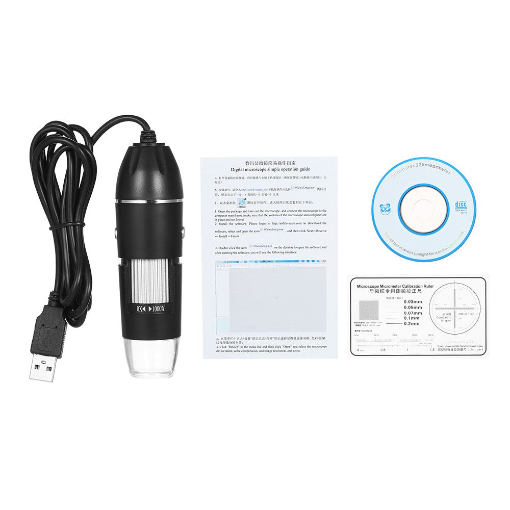 USB Digital Microscope - Handheld & Desktop Magnifier with Zoom