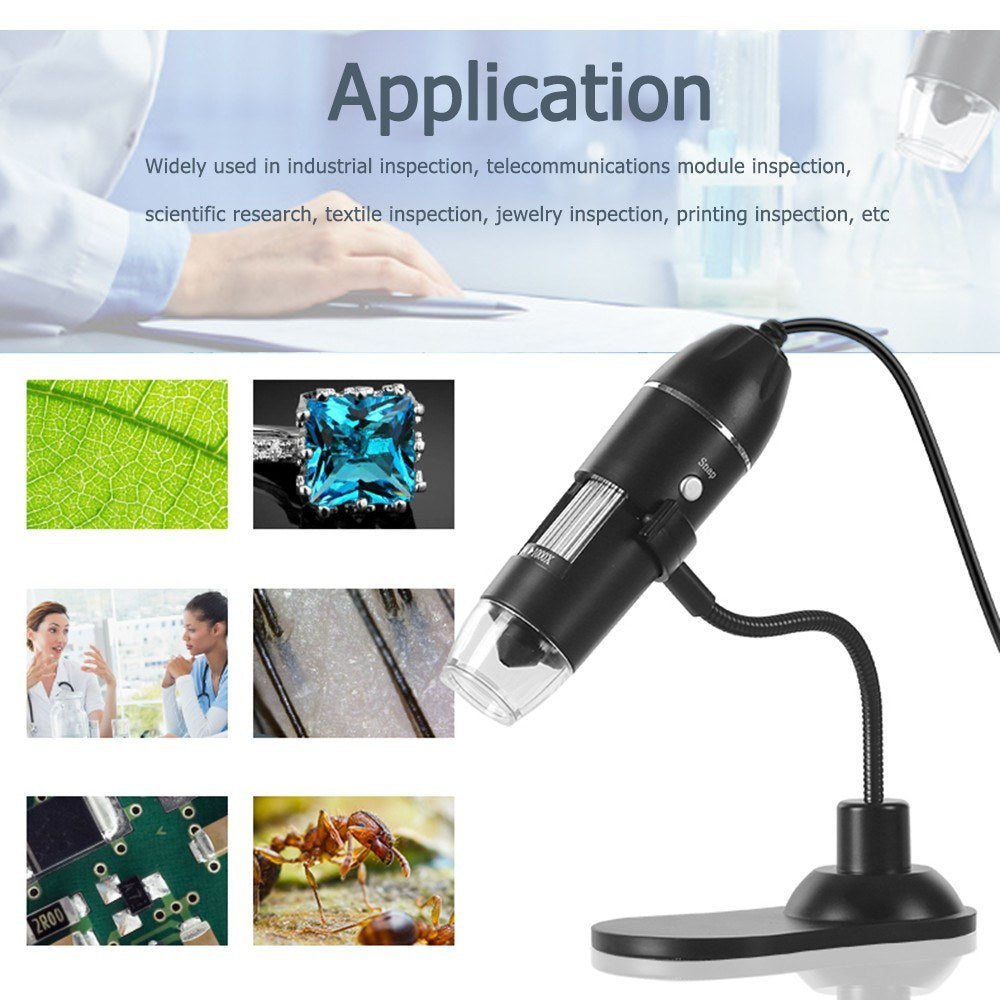 USB Digital Microscope - Handheld & Desktop Magnifier with Zoom