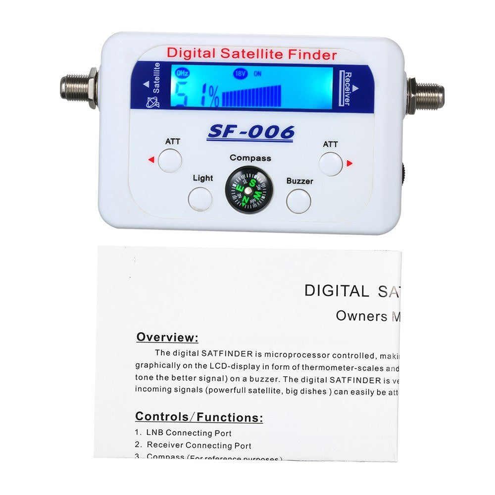 Mini Digital Satellite Signal Finder Meter with LCD Display and Compass