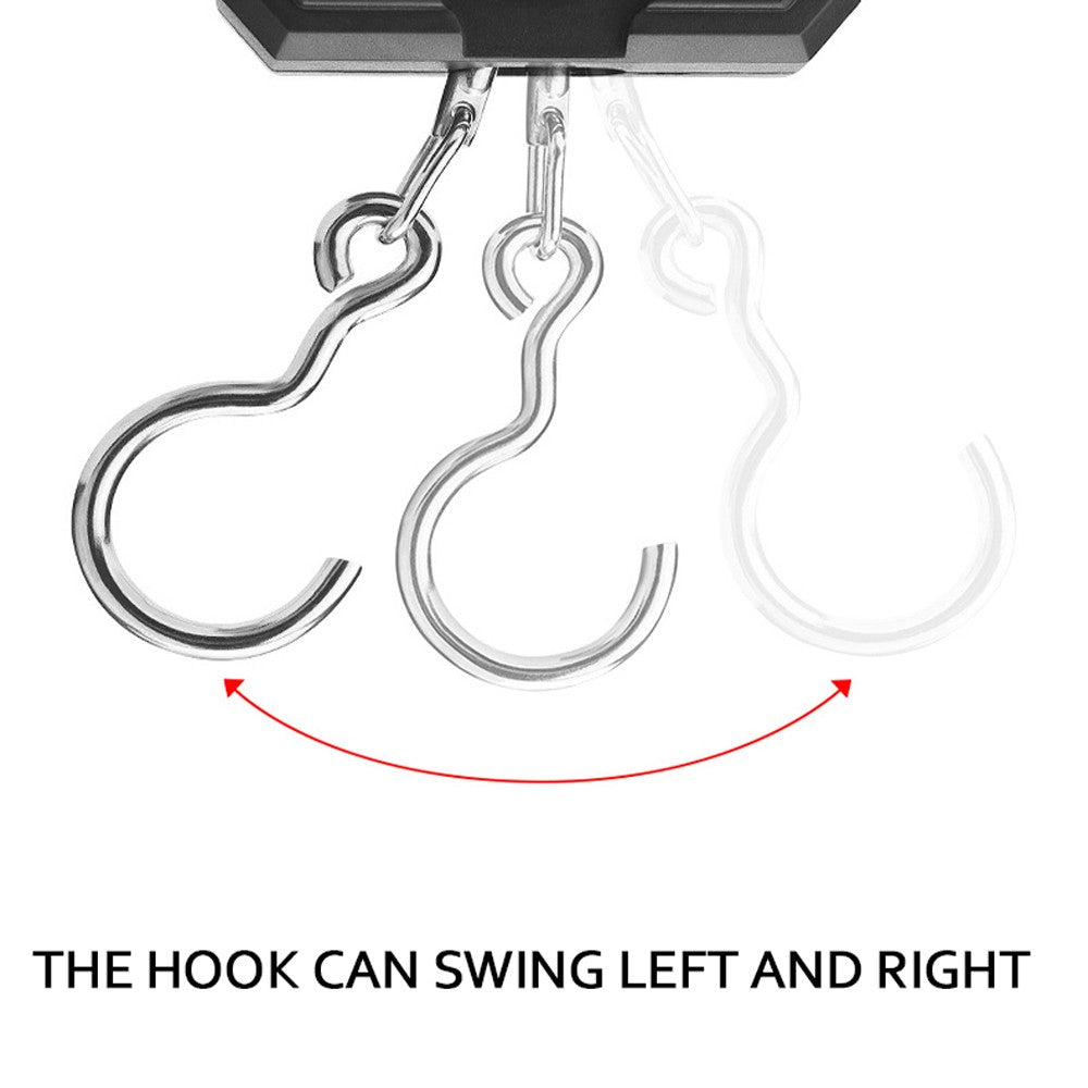 Portable Digital Hanging Hook Scale with Backlight, 75Kg/10g Capacity, Measuring Tape for Fishing & Postal Use