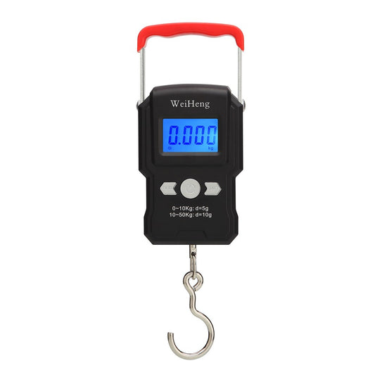 50Kg/5g Portable LCD Backlit Hanging Hook Scale - Double Accuracy Mini Electronic Weighing for Fishing & Travel