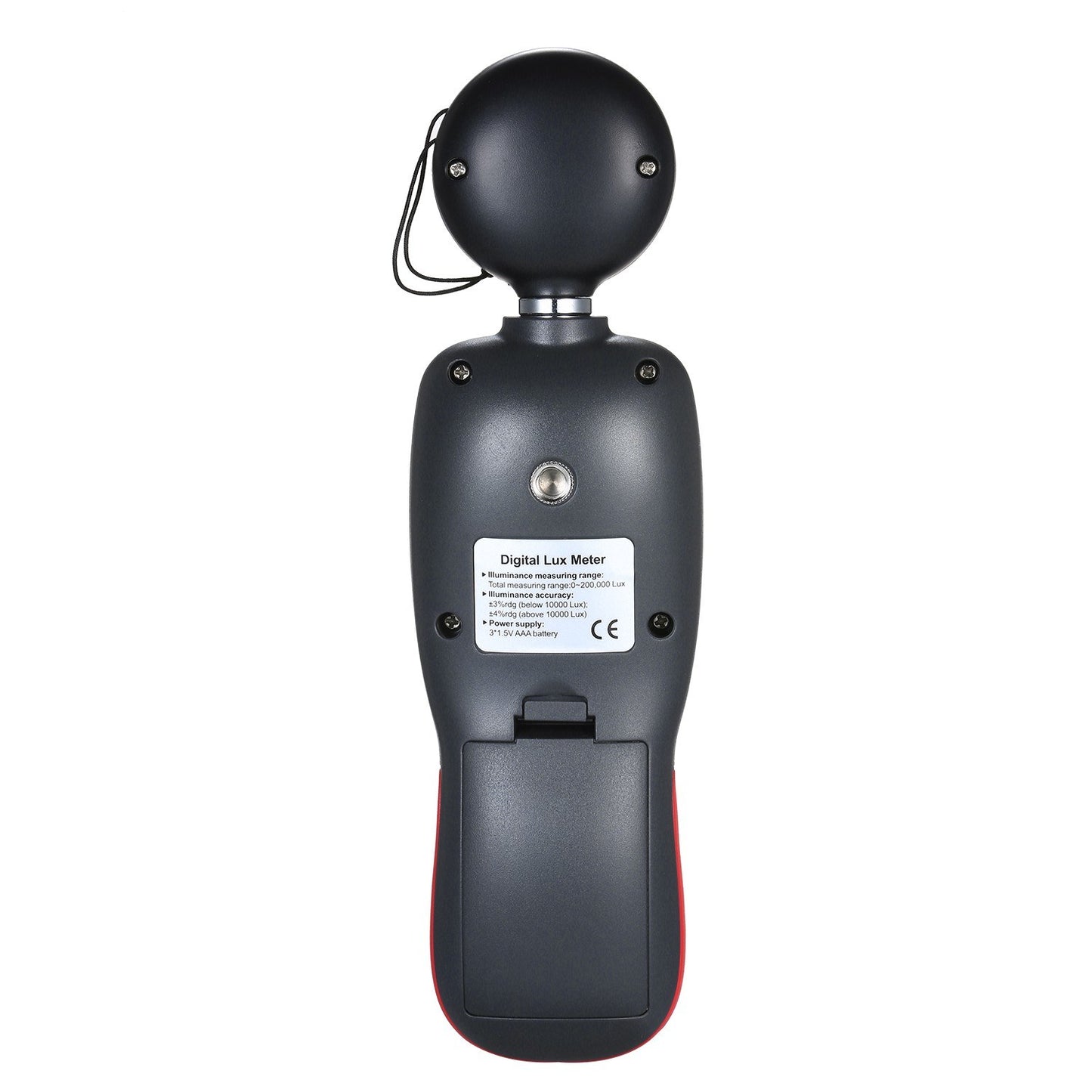 Handheld Digital Lux Meter with LCD Display - 0-200000 Lux Range, Max/Min/Data Hold Mode