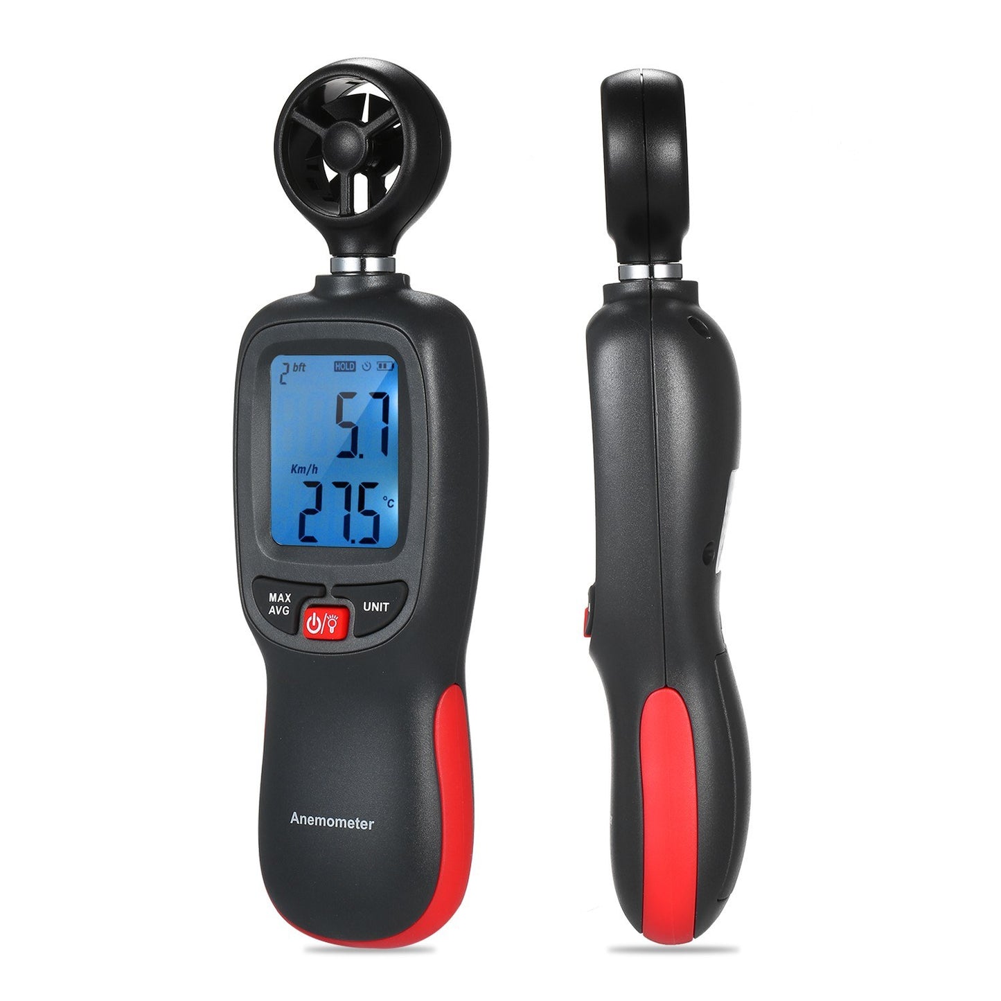 Handheld Digital Lux Meter with LCD Display - 0-200000 Lux Range, Max/Min/Data Hold Mode