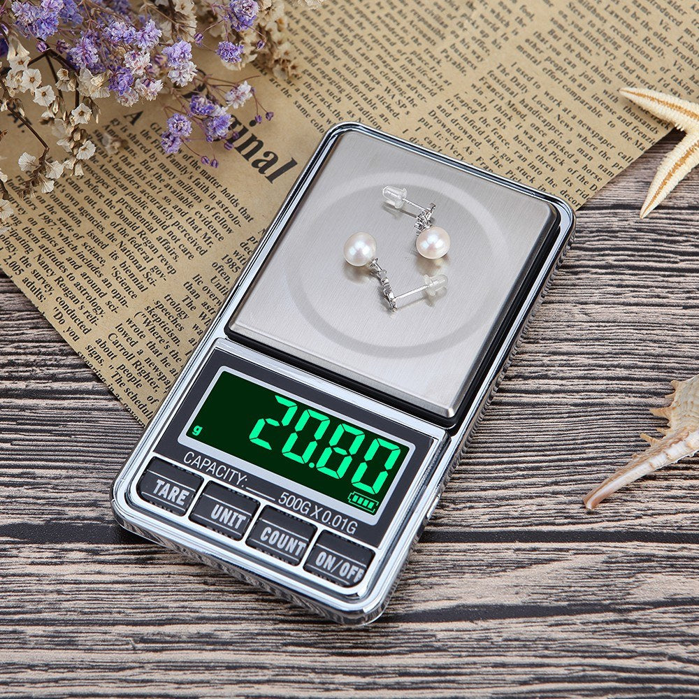 Professional Mini Pocket Digital Jewelry Scale, Portable & Accurate 500g/0.1g