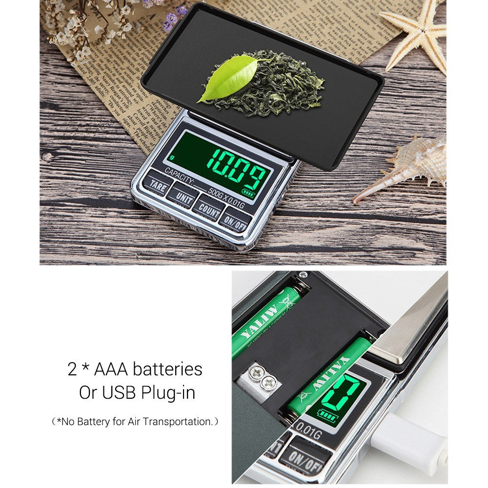 Professional Mini Pocket Digital Jewelry Scale, Portable & Accurate 500g/0.1g