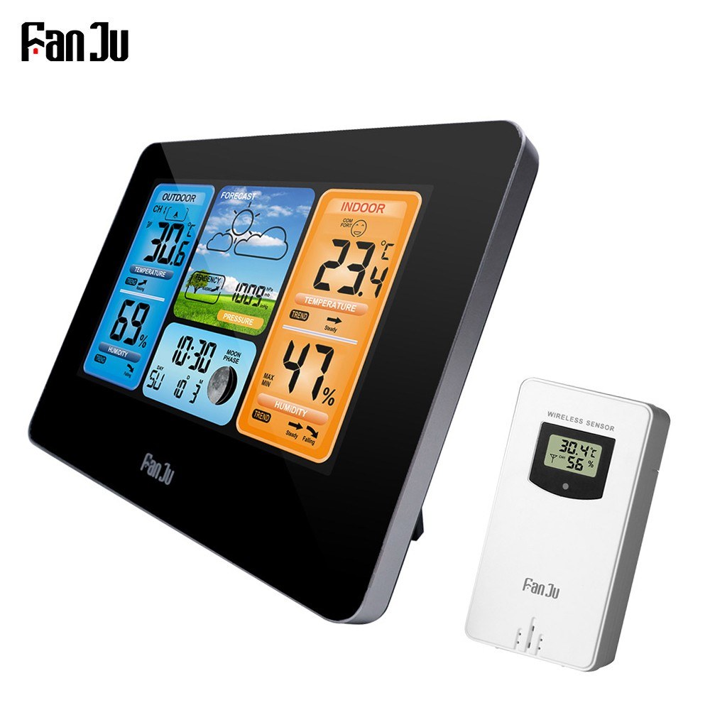 FanJu FJ3373 Digital Weather Station with LCD Alarm Clock