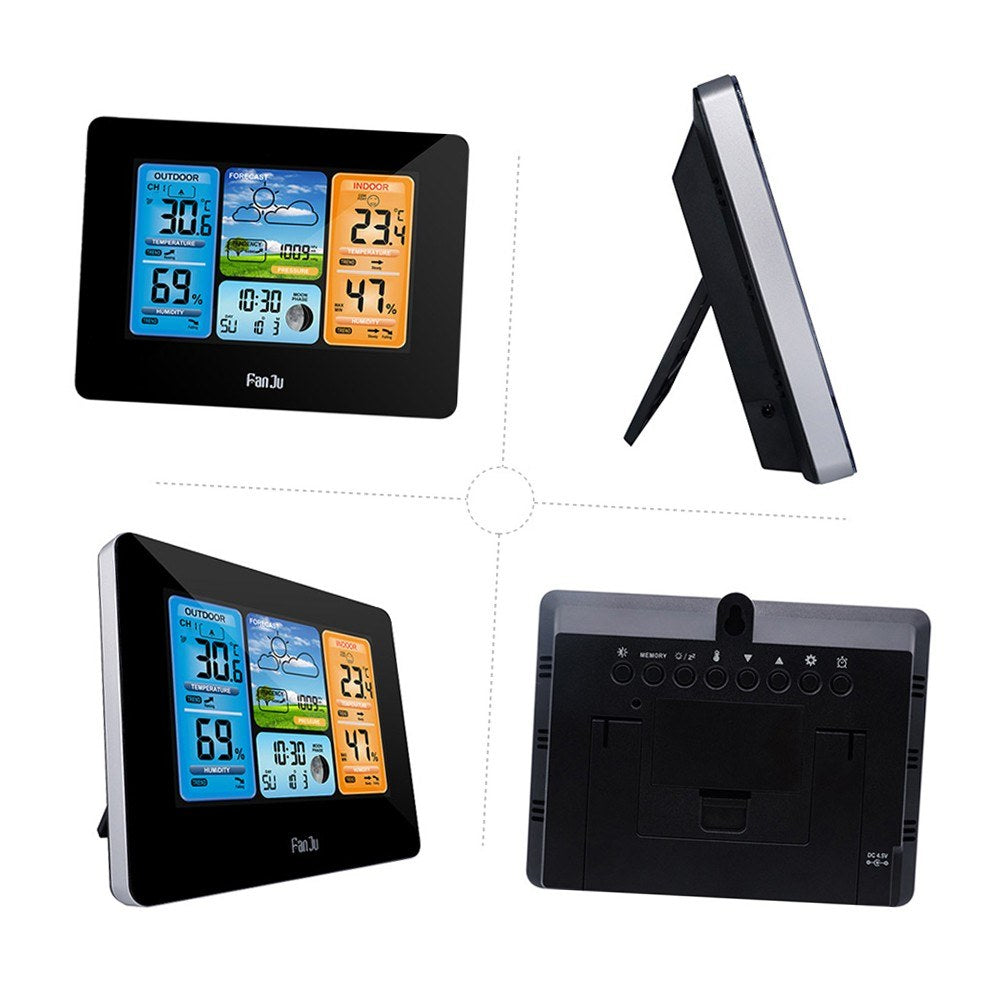 FanJu FJ3373 Digital Weather Station with LCD Alarm Clock