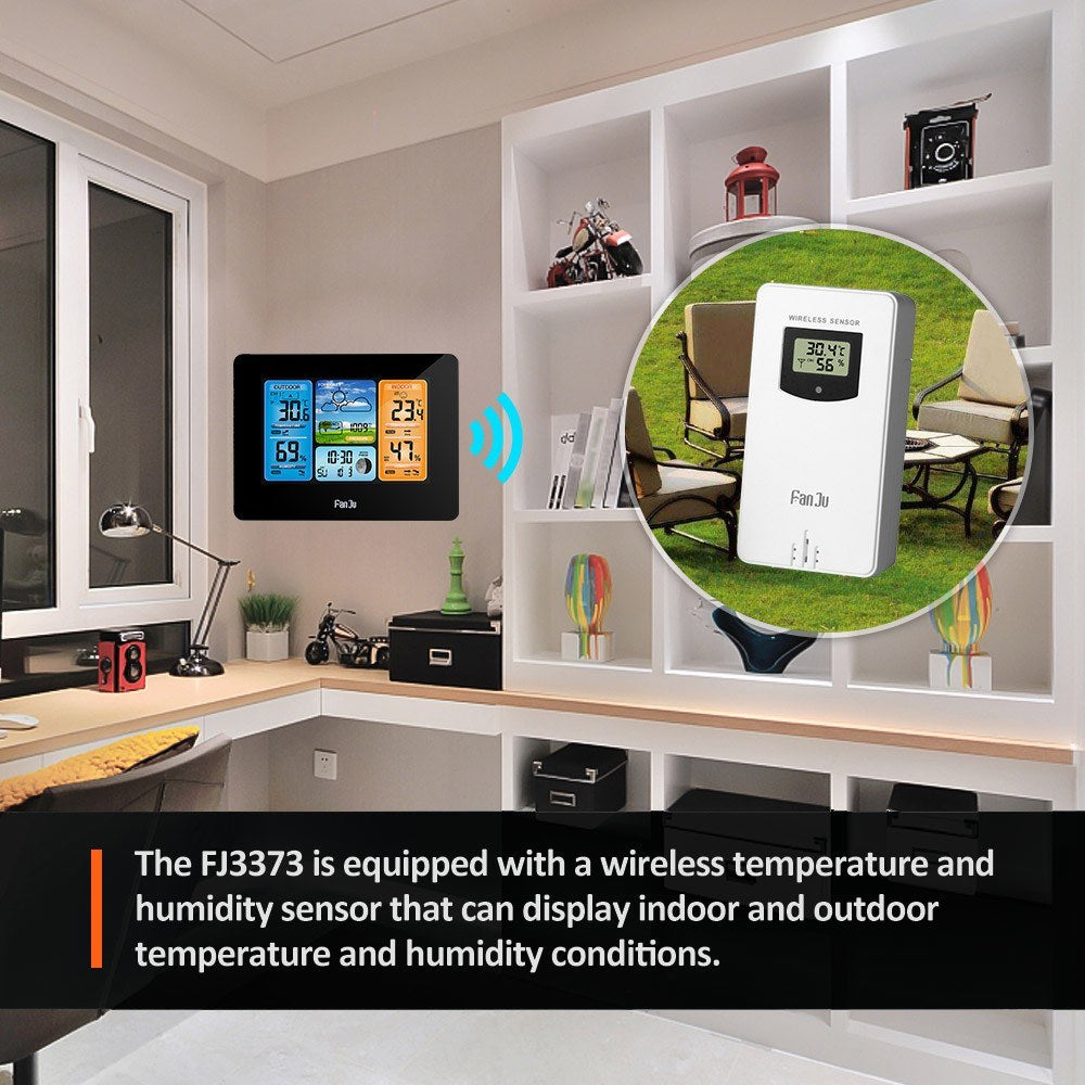 FanJu FJ3373 Digital Weather Station with LCD Alarm Clock
