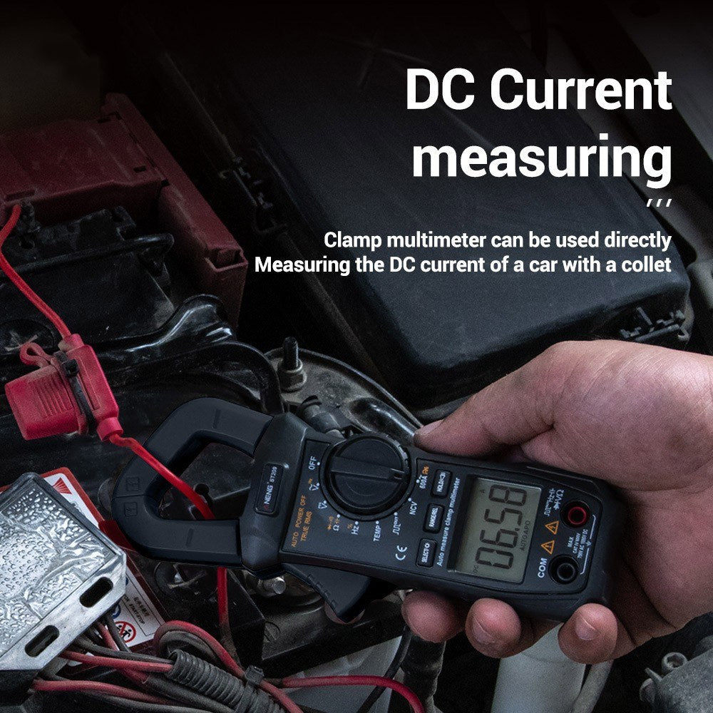 ANENG ST209 True RMS Digital Clamp Multimeter, 6000 Counts, DC/AC Current Tester, Auto Ranging LCD Voltmeter