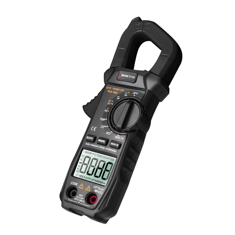 ANENG ST209 True RMS Digital Clamp Multimeter, 6000 Counts, DC/AC Current Tester, Auto Ranging LCD Voltmeter