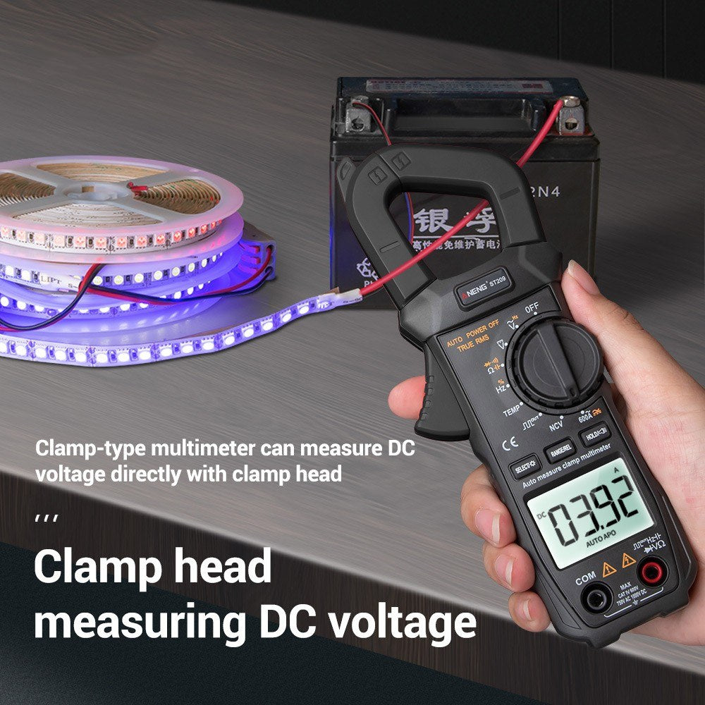 ANENG ST209 True RMS Digital Clamp Multimeter, 6000 Counts, DC/AC Current Tester, Auto Ranging LCD Voltmeter